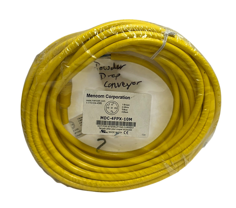 2 MENCOM MDC-4FPX-10M / MDC4FPX10M MDC CORDSETS 4-POLE FEMALE STRAIGHT 10M NSFS