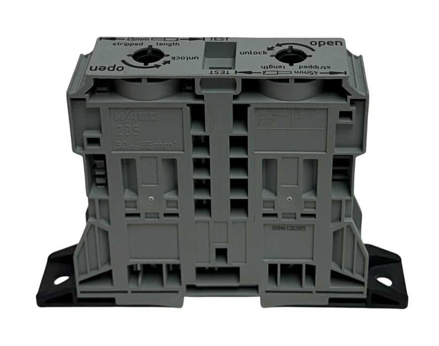 4 WAGO 285-1161 / 60291863 2-CONDUCTOR THROUGH TERMINAL BLOCKS 50-185mm NSMP