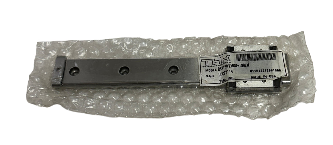 THK RSR12WZMUU+190LM / RSR12WZMUU / 190LM LINEAR SLIDE & RAIL OEM NSFS