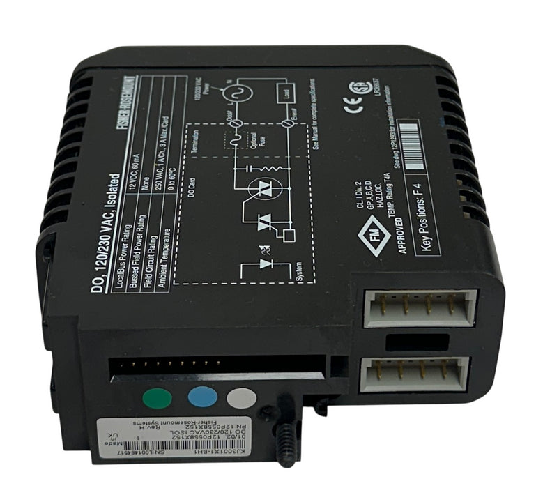 ROSEMOUNT DeltaV KJ3001X1-BH1 / 12P0558X152 DISCRETE OUTPUT MODULE 120/230V USNP