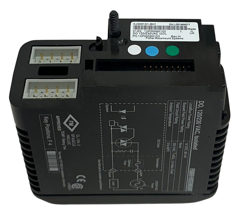 ROSEMOUNT DeltaV KJ3001X1-BH1 / 12P0558X152 DISCRETE OUTPUT MODULE 120/230V USNP