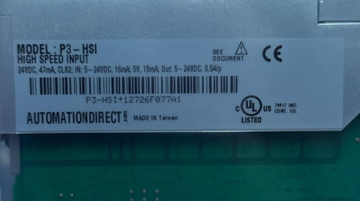 AUTOMATIONDIRECT P3-HSI / P3HSI Productivity3000 HIGH-SPEED INPUT MODULE NSMP