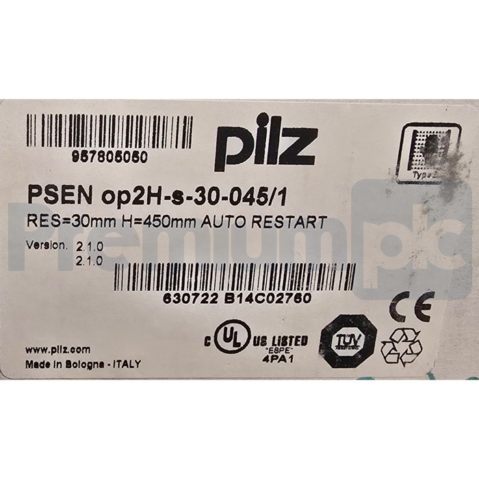 PILZ PSEN op2H-s-30-045/1 630722 RES=30mm H=450mm SAFETY LIGHT CURTAIN SET NSMP