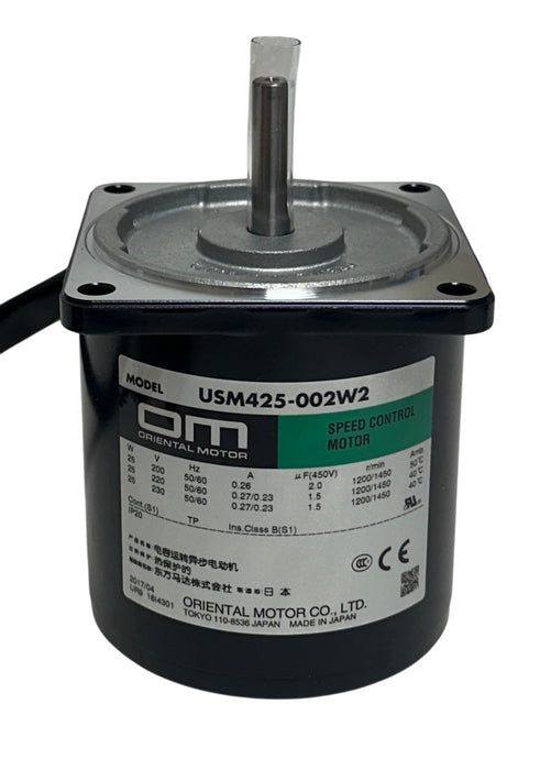 ORIENTAL MOTOR USM425-002W2 / USM425002W2 SPEED CONTROL MOTOR 25W (1/30HP) NSMP