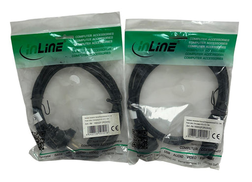 2 INLINE 16652F POWER CABLES CHINA PLUG TO IEC-C13 1.8M LENGTH NSMP