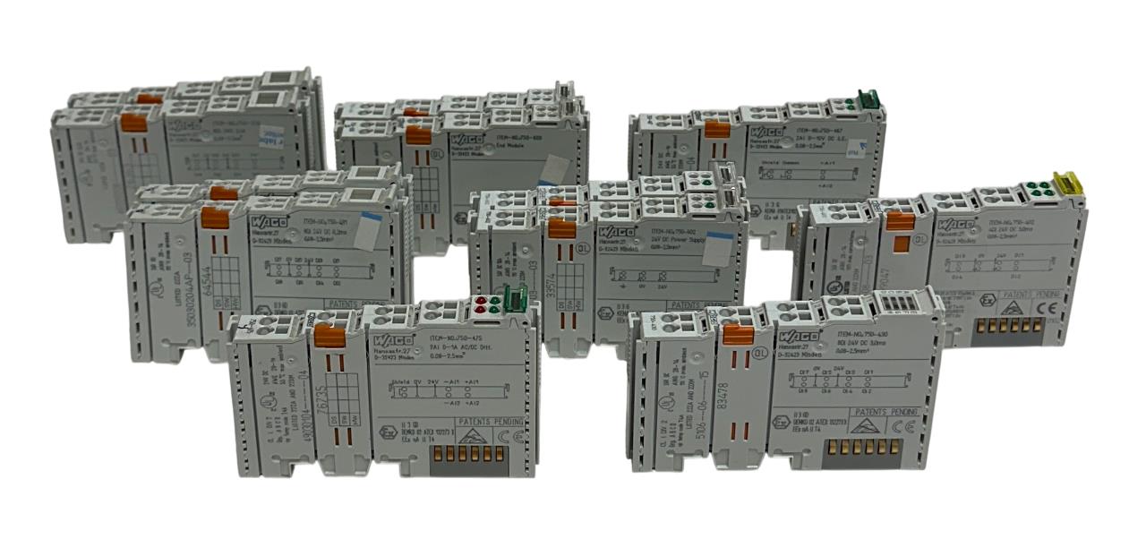 12 WAGO I/O SYSTEM MODULES 750-467 / 750-600 / 750-602 / 750-475 / 750 ...