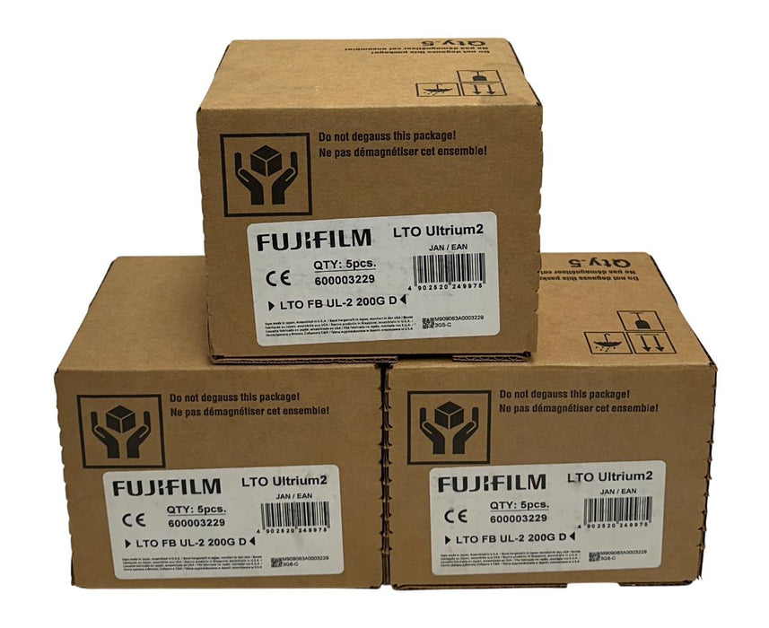 15 FUJIFILM 600003229 LTO Ultrium2 DATA CARTRIDGES 200/400GB OEM NSFS