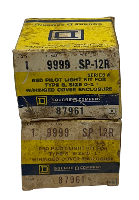 2 SQUARE D CLASS 9999 SP-12R / SP12R RED PILOT LIGHT KITS FOR TYPE S OEM NSMP