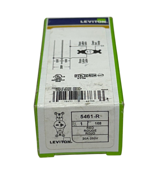 7 LEVITON 5461-R / 5461R INDUSTRIAL GRADE OUTLETS 20A 250V RED OEM NSMP