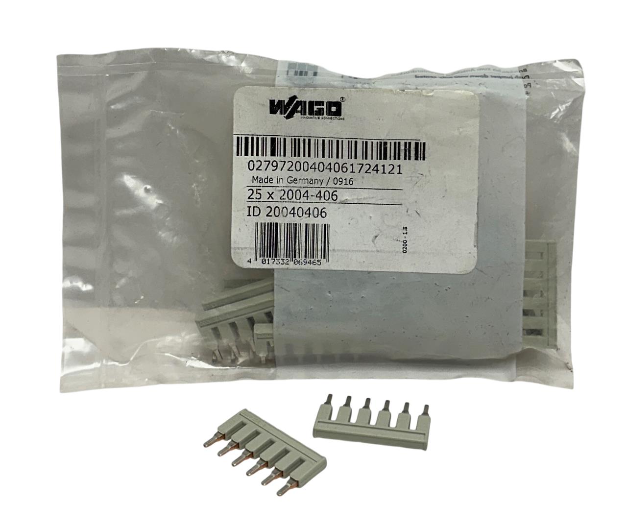 18 WAGO 2004-406 / 2004406 TOPJOB S 6-WAY SIDE JUMPERS PUSH-IN SERIES 204 NSMP