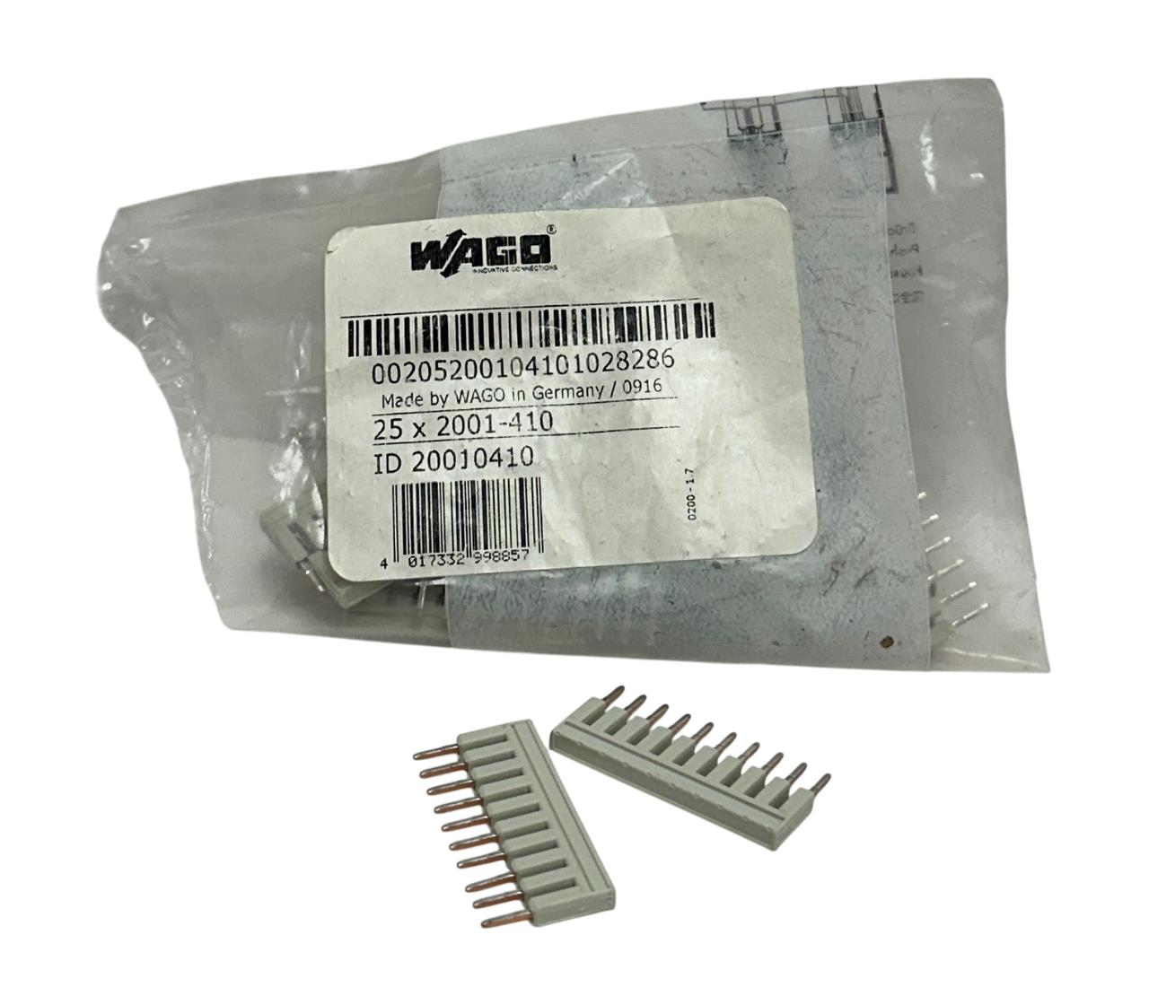 21 WAGO 2001-410 / 2001410 TOPJOB S 10-WAY SIDE JUMPERS PUSH-IN SERIES 2001 NSMP