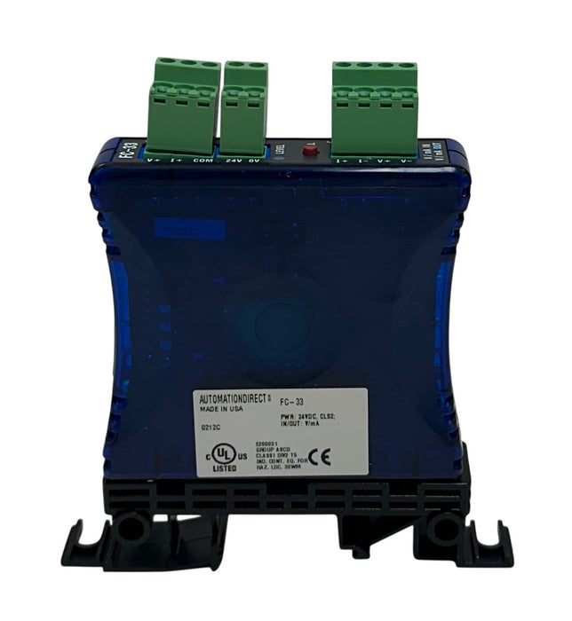 AUTOMATIONDIRECT FC-33 / FC33 ISOLATED SIGNAL CONDITIONER 24VDC IN/OUT NSMP