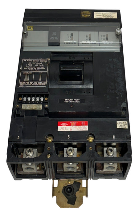 SQUARE D ME236G ME FRAME CIRCUIT BREAKER 225A FRAME 600VAC ME2-200 PLUG USNP