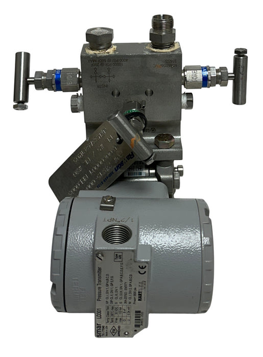 SMAR LD301 HART SMART PRESSURE TRANSMITTER 1/2'' W/ LONE STAR MANIFOLD ASSY USNP