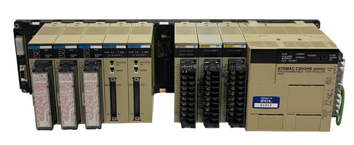 OMRON SYSMAC C200HS COMPLETE SLOT RACK ASSY C200HS-CPU21-E / OC224 / TS001 USNP