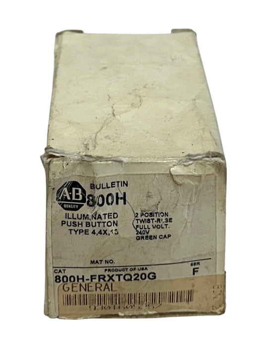ALLEN BRADLEY 800H-FRXTQ20G /F ILLUMINATED PUSH-PULL DEVICE 30mm 240V NSMP *