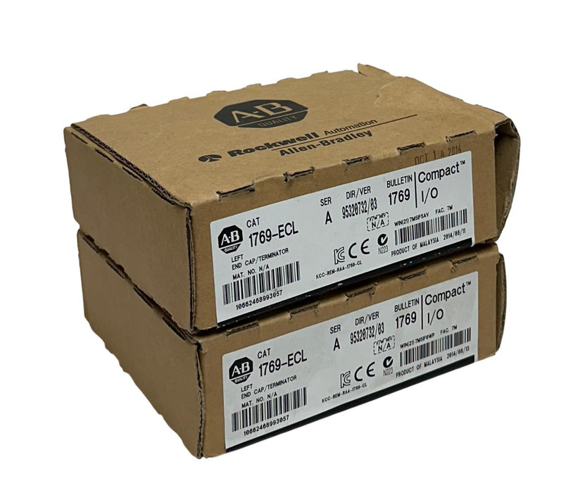 2 ALLEN BRADLEY 1769-ECL /A CompactLogix LEFT END CAP / TERMINATOR NSMP