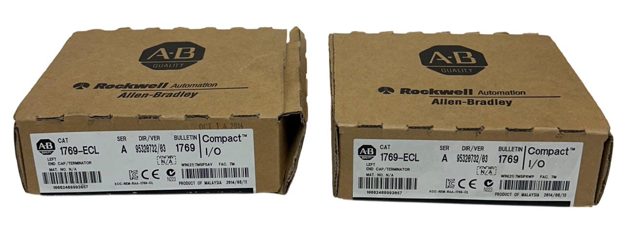 2 ALLEN BRADLEY 1769-ECL /A CompactLogix LEFT END CAP / TERMINATOR NSMP