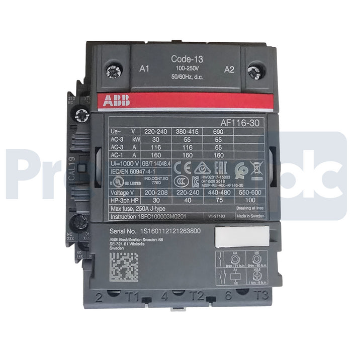 ABB AF116-30-11-13 / AF116-30 3-P CONTACTOR N/O 100-250V 1SFL427001R1311 NSMP