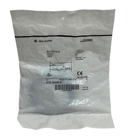ALLEN BRADLEY 872C-D2NN8-E2 /D BULLETIN 872C INDUCTIVE PROXIMITY SENSOR 2mm NSFS