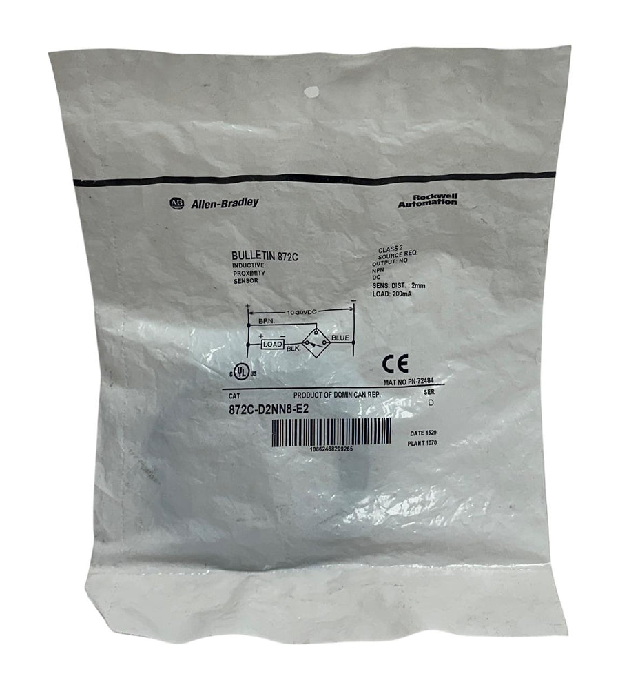 ALLEN BRADLEY 872C-D2NN8-E2 /D BULLETIN 872C INDUCTIVE PROXIMITY SENSOR 2mm NSFS