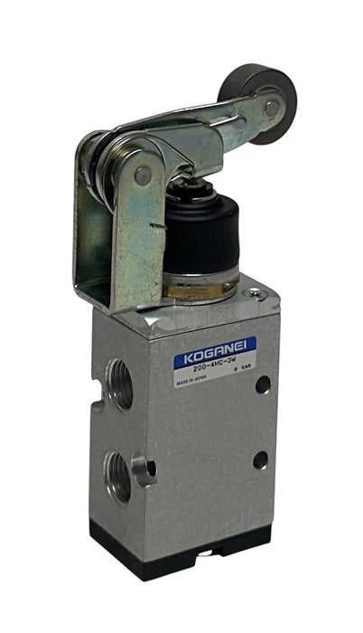 KOGANEI 200-4MC-3W / 2004MC3W MECHANICAL SOLENOID VALVE W/ ROLLER LEVER OEM NSNP