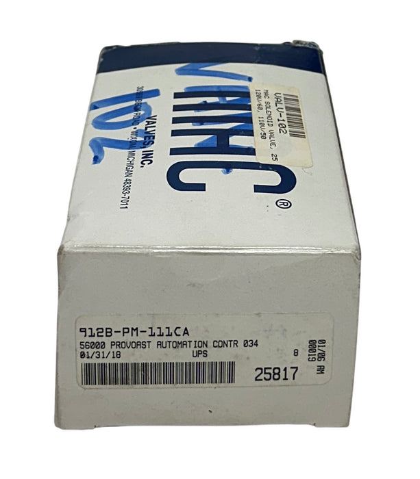 MAC VALVES 912B-PM-111CA / 912BPM111CA SOLENOID VALVE 900 SERIES 110/120V NSMP
