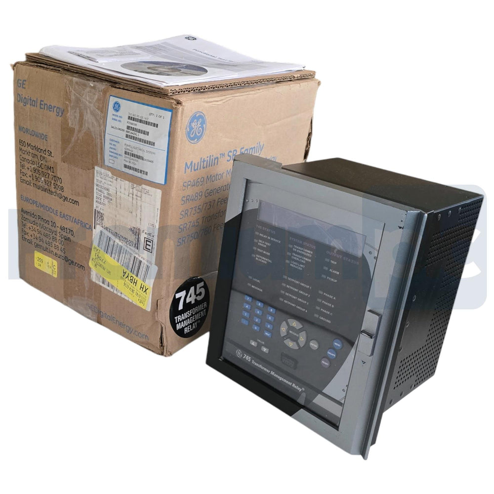 GE MULTILIN 745 TRANSFORMER PROTECTION RELAY 745-W2-P5-G5-HI-T w/SR745-CASE NSMP
