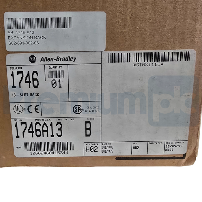 ALLEN BRADLEY 1746-A13 /B SLC / SLC 500 13-SLOT CHASSIS-MODULAR 1746A13 NSMP