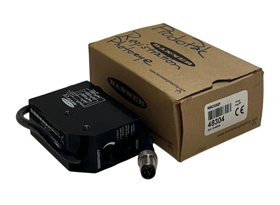 BANNER R55CG2QP / 48304 R55 COLOR MARK SENSOR 10-30VDC 10mm FOCAL POINT NSMP