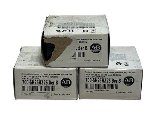 3 ALLEN BRADLEY 700-SH25HZ25 /B BULLETIN 700 SOLID STATE RELAYS 25A AC/DC NSMP