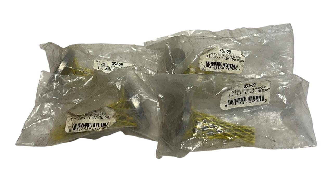 4 S&W SSW-2B / SSW2B STAINLESS STEEL LEVEL-IT LEVELING MOUNTS 1/2-20 THRD NSMP