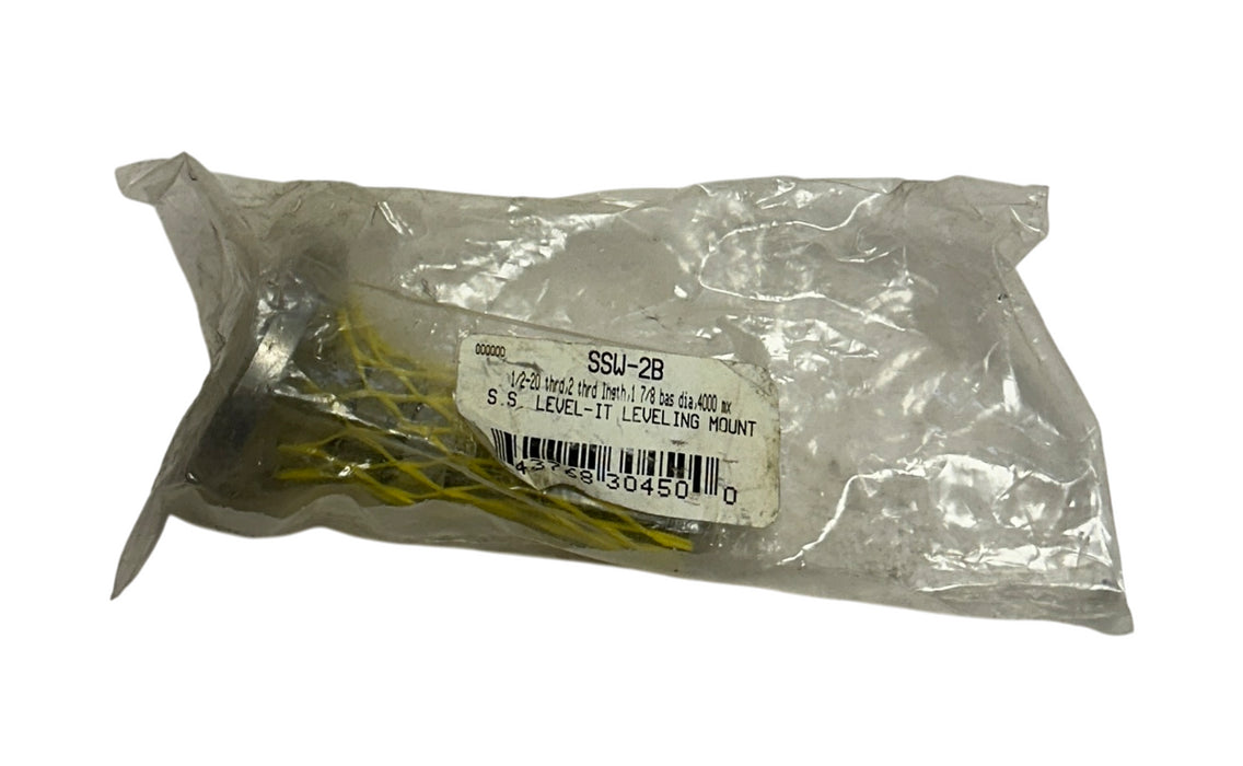 4 S&W SSW-2B / SSW2B STAINLESS STEEL LEVEL-IT LEVELING MOUNTS 1/2-20 THRD NSMP
