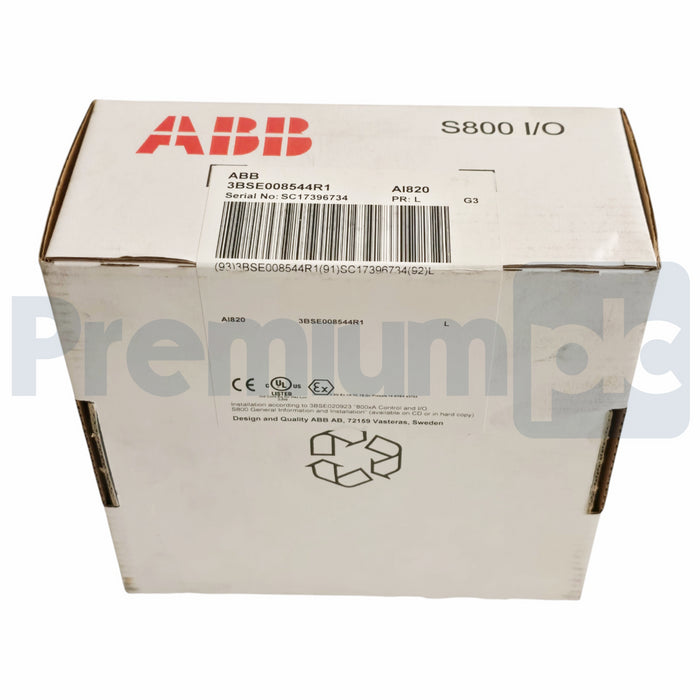 ABB 3BSE008544R1 AI820 S800 I/O 4-CH ANALOG INPUT MODULE NSFS