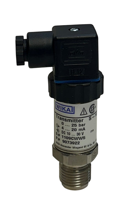 WIKA S-10 / 9073922 PRESSURE TRANSMITTER 10-30VDC 0-25BAR 4-20mA OEM NSNP *
