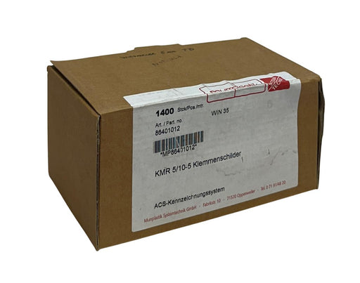 704 MURRPLASTIK 86401012 / MP86401012 / KMR 5/10-5 TERMINAL BLOCK LABELS NSMP