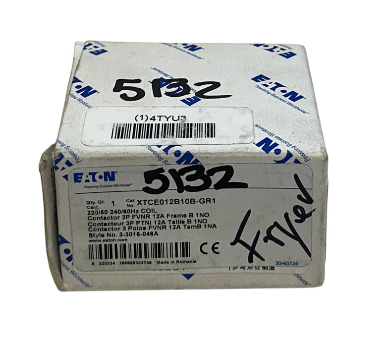 EATON XTCE012B10B-GR1 / DIL M12-10 / XTCE012B10B CONTACTOR 3-3016-046A 3P NSMP