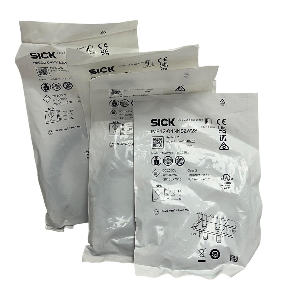 5 SICK IME12-04NNSZW2S / 1040757 INDUCTIVE PROXIMITY SENSORS 10-30VDC 200mA NSFS