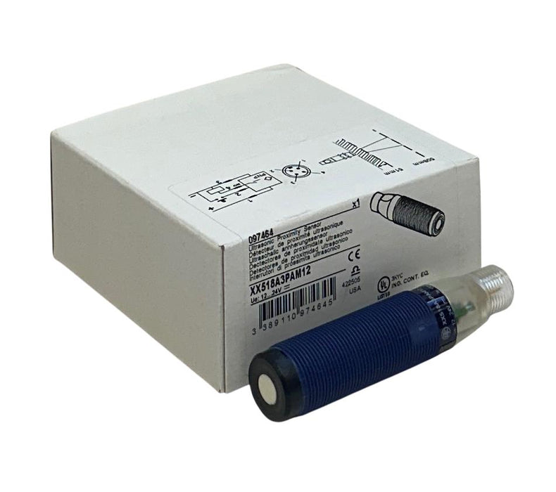 TELEMECANIQUE XX518A3PAM12 ULTRASONIC PROXIMITY SENSOR 12-24VDC M12 097464 NSMP