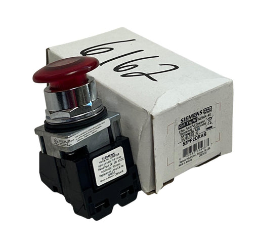 SIEMENS 52PP2DRAB Oil Tight PUSH-PULL OPERATOR PUSH BUTTON 24V RED 2-POS NSMP