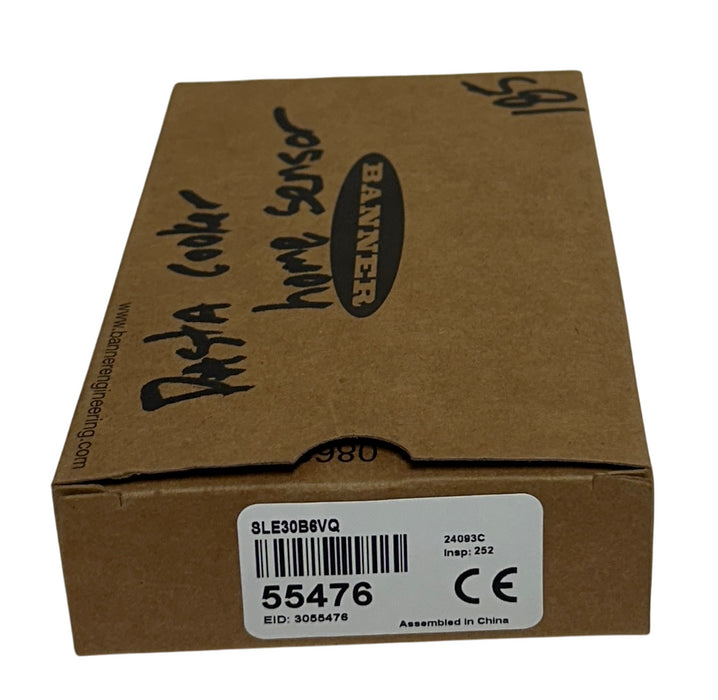 BANNER SLE30B6VQ / 55476 PROGRAMMABLE SLOT SENSOR SLE30 SERIES 10-30VDC NSMP