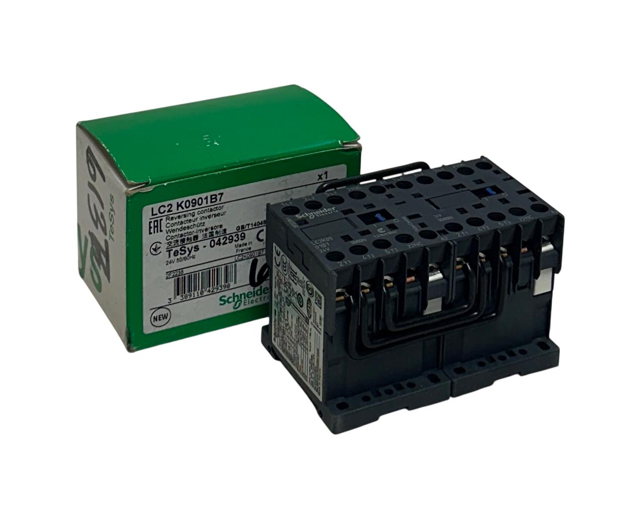 SCHNEIDER ELECTRIC LC2K0901B7 / 042939 TeSys REVERSING CONTACTOR 24VAC NSMP