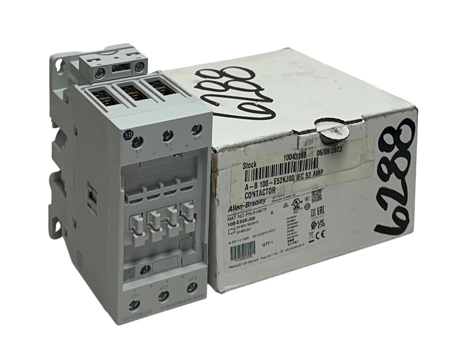 ALLEN BRADLEY 100-E52KJ00 /A IEC CONTACTOR 52A 20-60VDC PN-519976 100-E52 NSMP