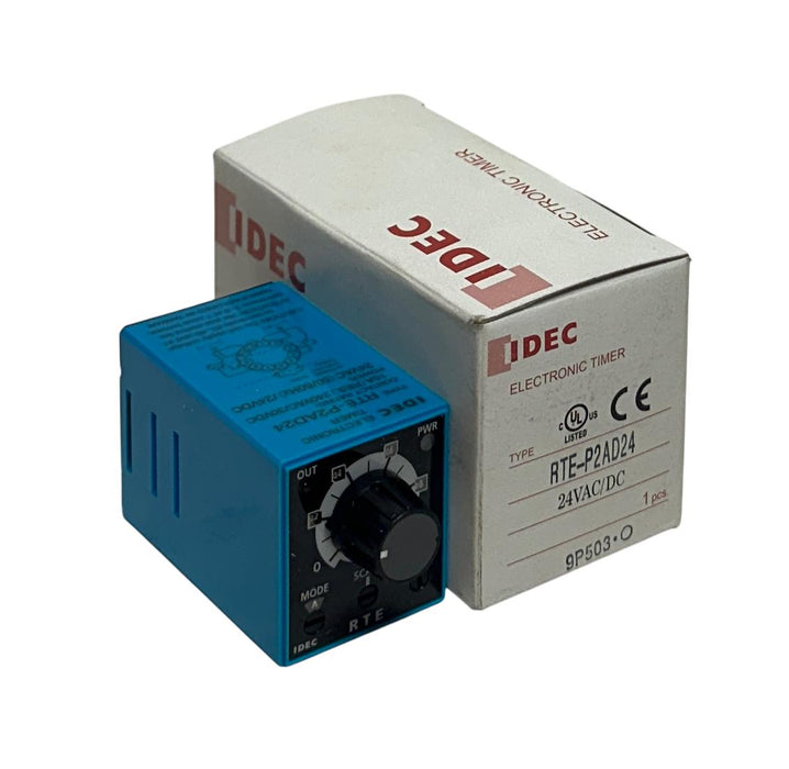 IDEC RTE-P2AD24 / RTEP2AD24 ELECTRONIC TIMER / TIME DELAY RELAY 24VAC/DC NSMP