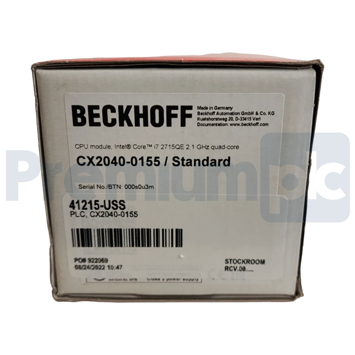 BECKHOFF CX2040-0155 / STANDARD CPU MODULE INTEL I7 2715QE 2.1GHz QUAD-CORE NSMP
