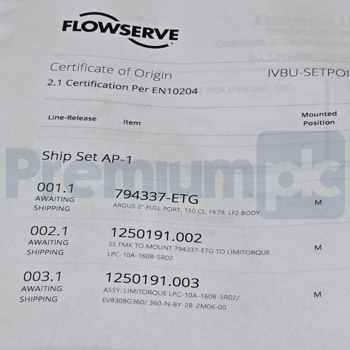 FLOWSERVE LPC-10A-166B-SR02 Limitorque Scotch Yoke Valve Actuator 2" Valve NSMP