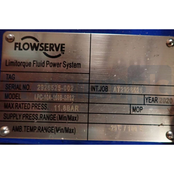 FLOWSERVE LPC-10A-166B-SR02 Limitorque Scotch Yoke Valve Actuator 2" Valve NSMP