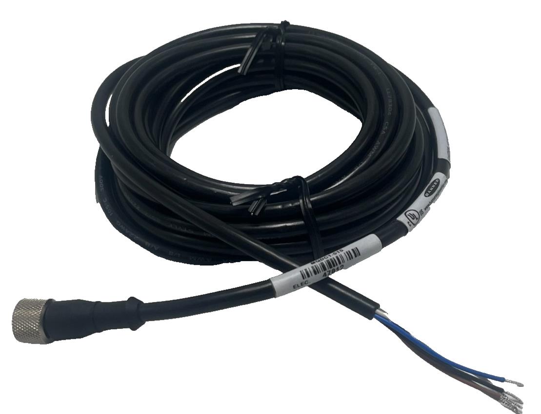 BANNER MQDC1-515 STRAIGHT FEMALE CONNECTOR CYJV CABLE 5-PIN M12 16.4FT 7WA1 NSNP