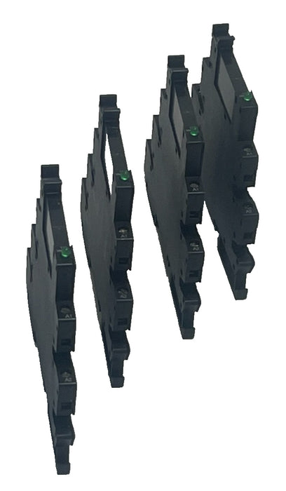 LOT OF 4 SCHNEIDER ELECTRIC RSLZVA3 RELAY + SPRING CLAMP SOCKET 6A 250V, NSNP