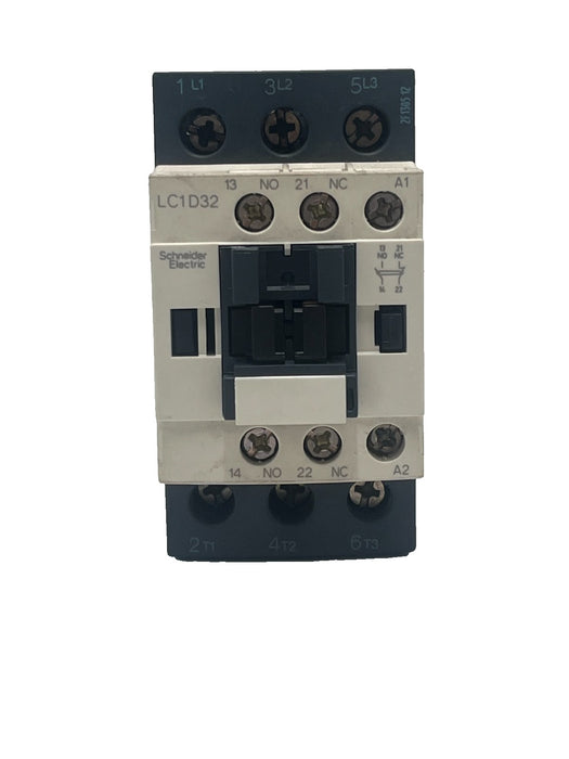 LOT OF 2 Schneider Electric LC1D32G7 32A 3‑Pole (3NO)  IEC Contactor 120VAC NSNP